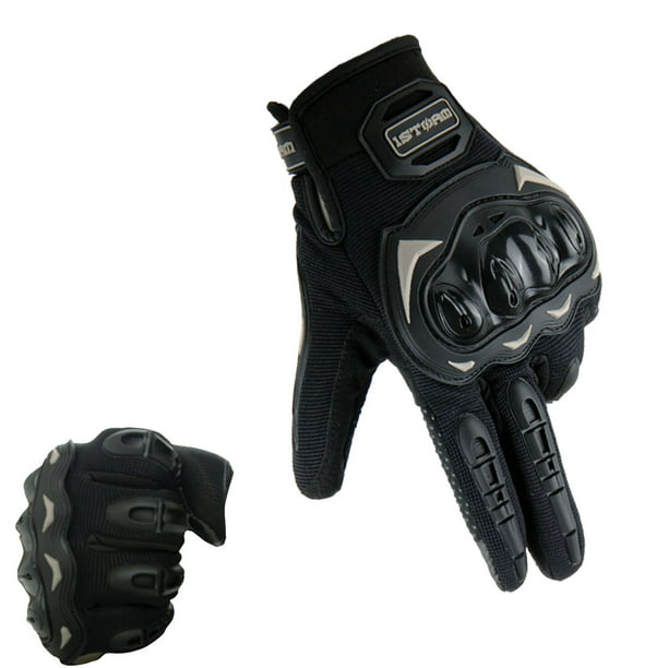 Martian Motocross Motorcycle Glove Bike Cycling Hard Knuckle Touch Screen Black